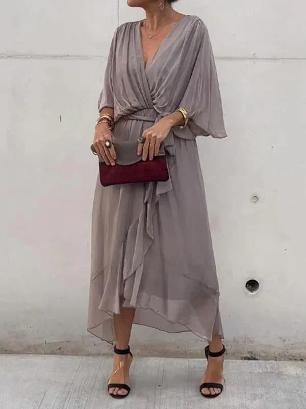 Monica™ | Women’s V-Neck Chiffon Dress