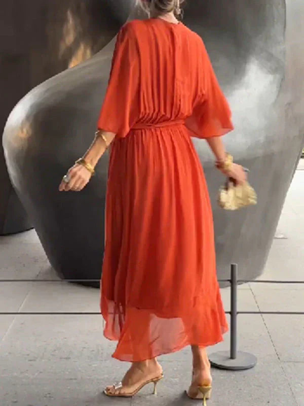Monica™ | Women’s V-Neck Chiffon Dress