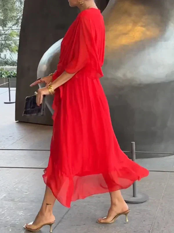 Monica™ | Women’s V-Neck Chiffon Dress