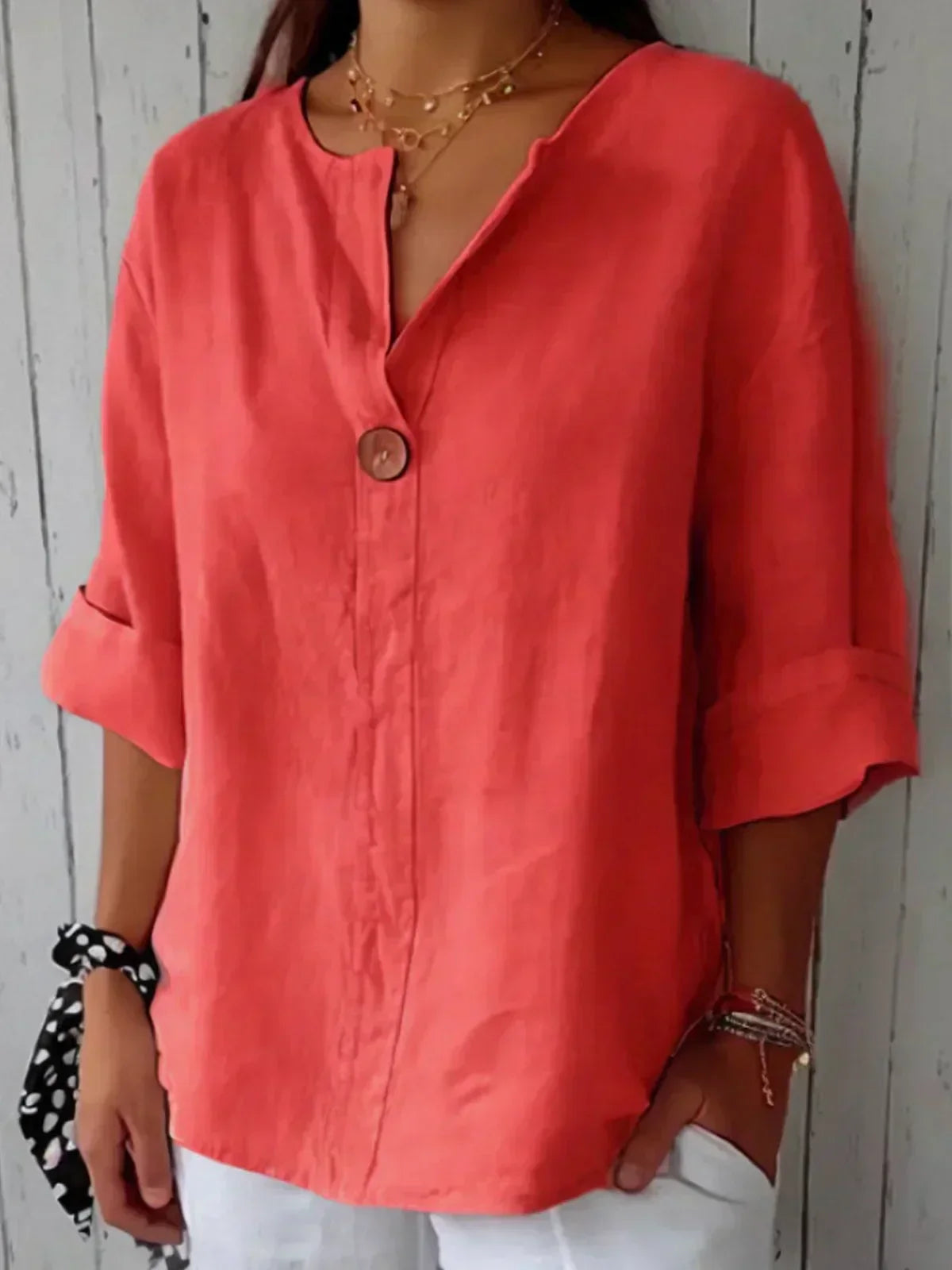 Jessa | Relaxed V-Neck Blouse