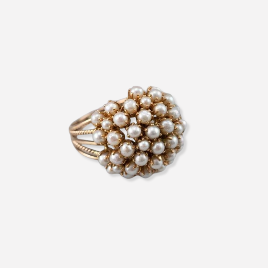 Zola Ring with Inlaid Pearl