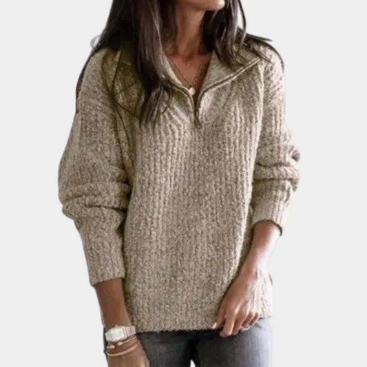Adrianna™ | Women's Sweater With Half Zip