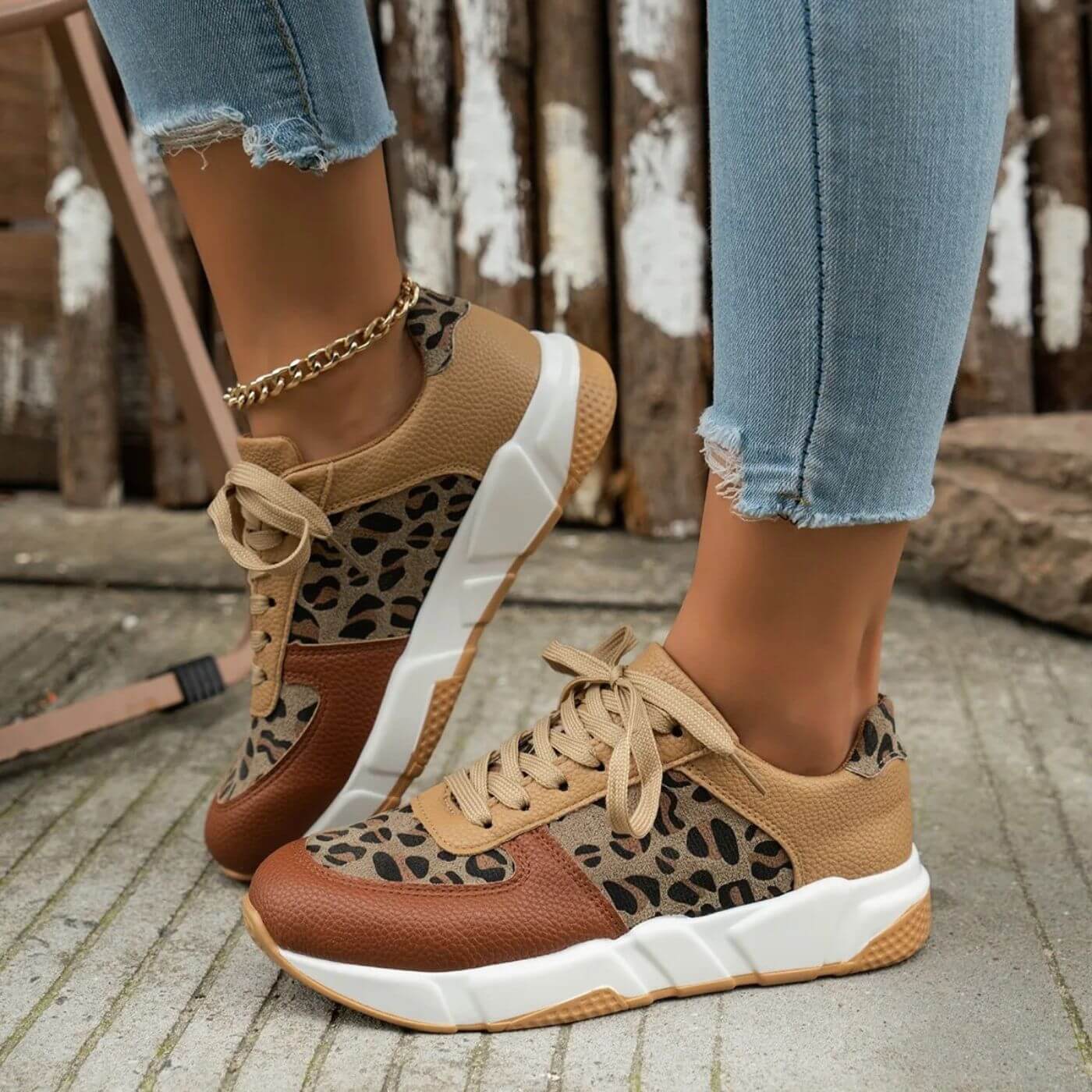 Marieke™ | Leopard Print Orthopedic Sneakers