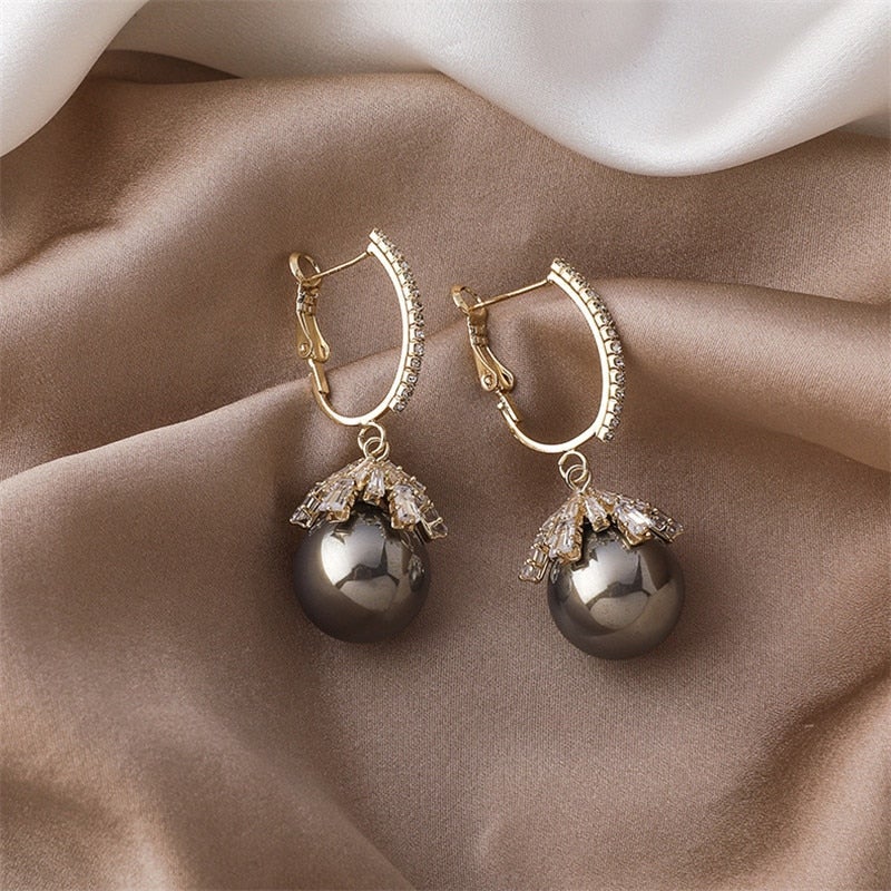 Malia Drop Earrings with Pearl