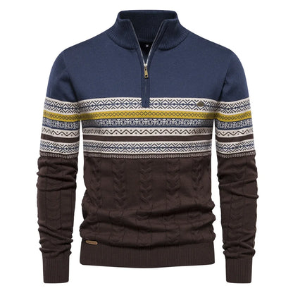 Jasper | Fair Isle Sweater with Half-Zip