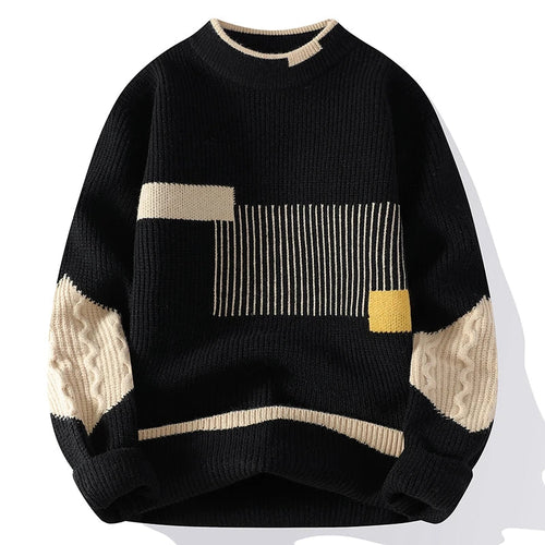 Harper™ | Mock Neck Patchwork Sweater for Men