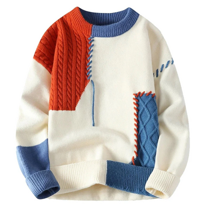 Harper | Men's Patchwork Design Sweater