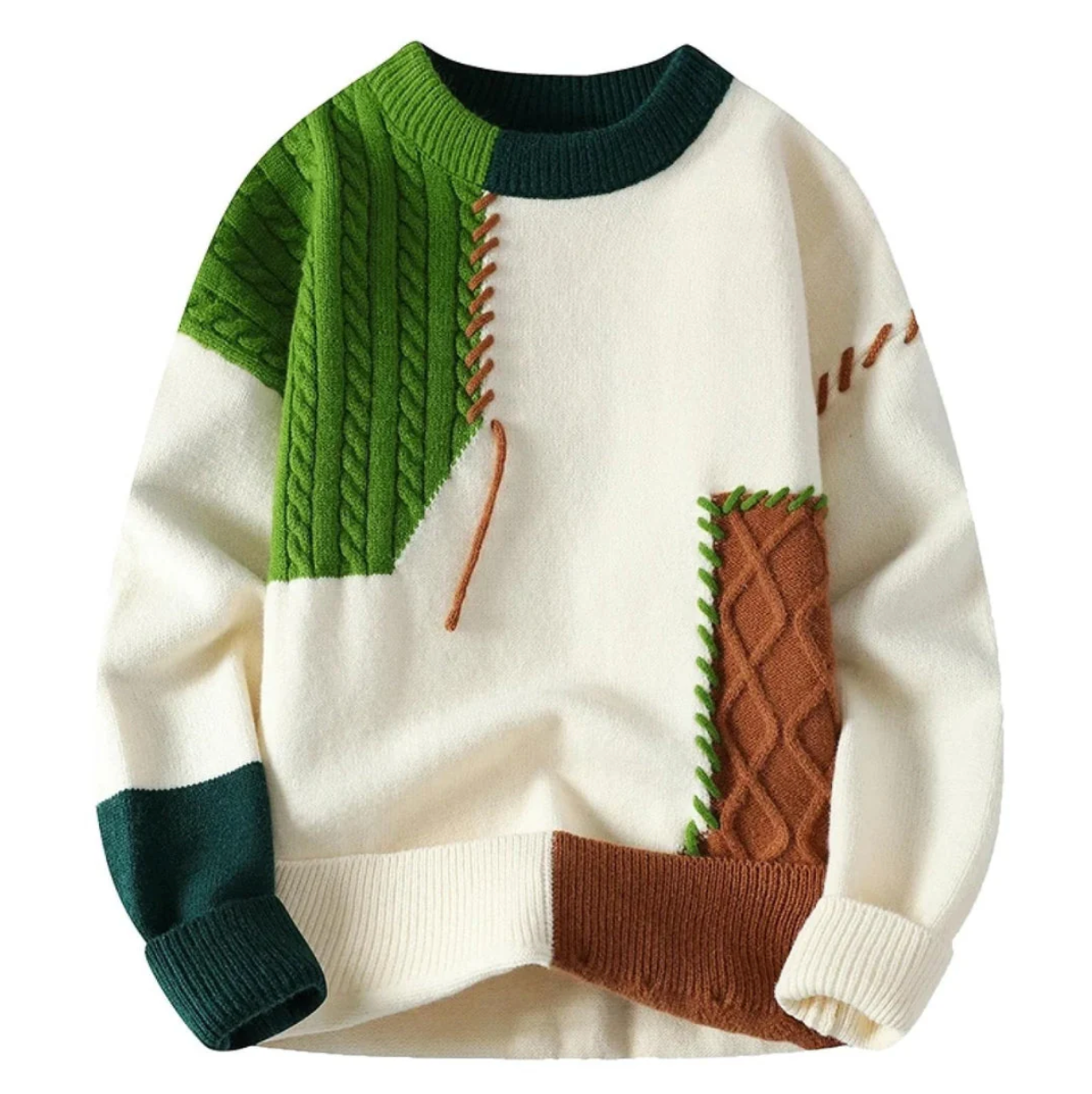 Harper | Men's Patchwork Design Sweater