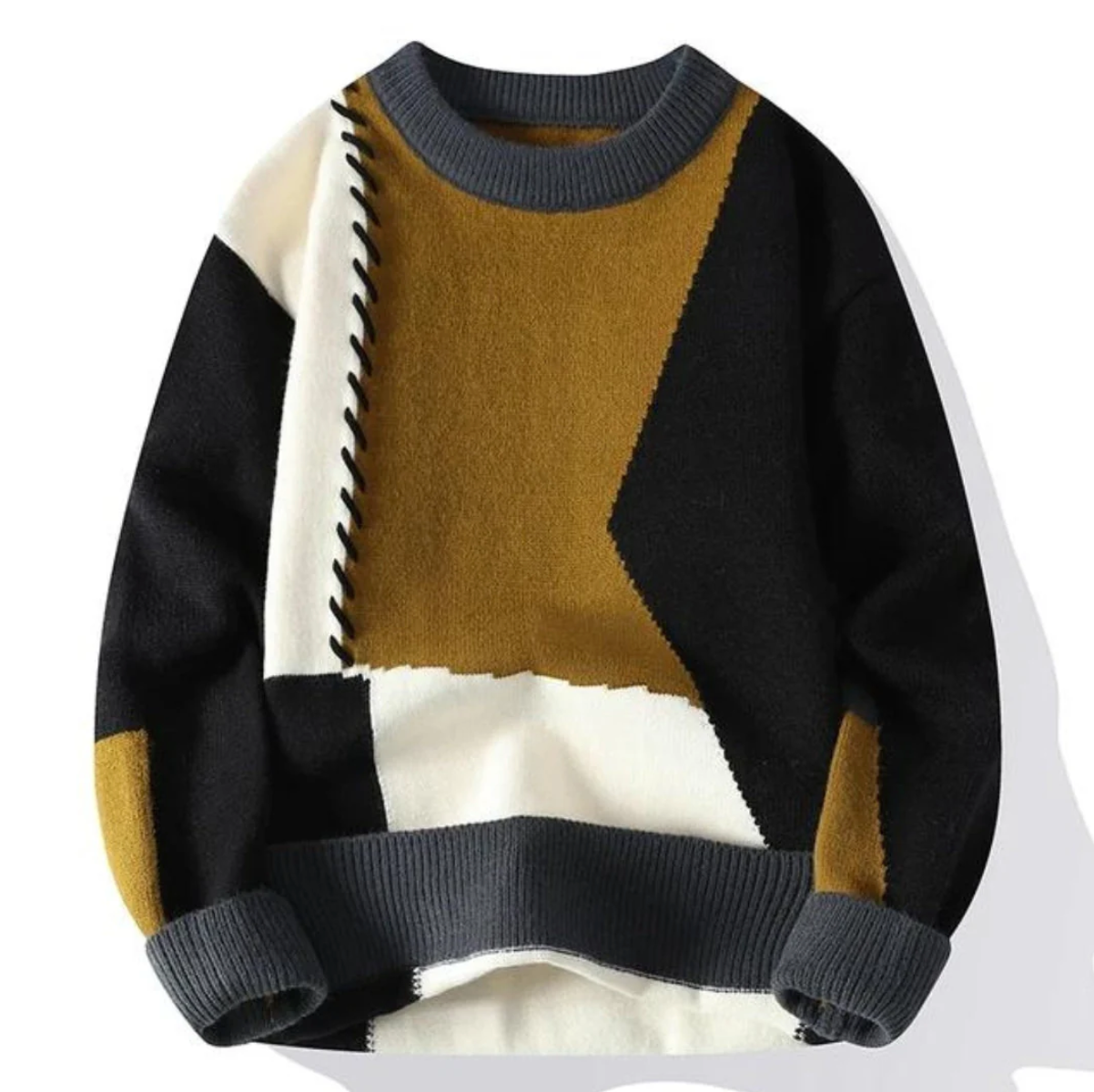 Harper | Men's Patchwork Design Sweater