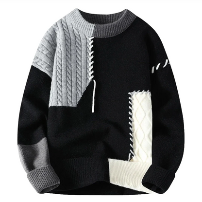 Harper | Men's Patchwork Design Sweater