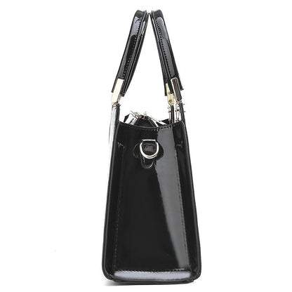 Harper - Shiny leather pattern handbag