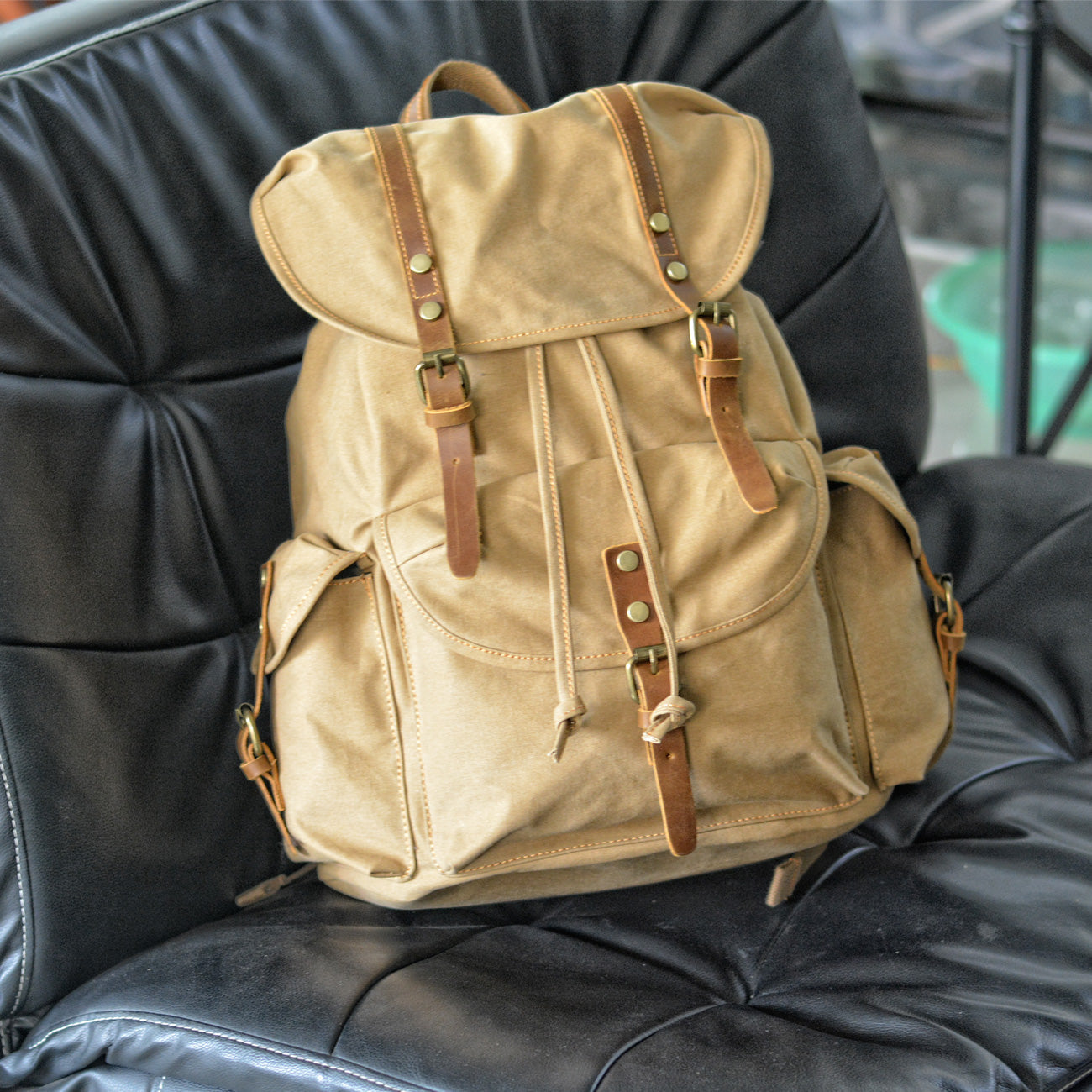 Military Canvas Backpack | INTERLAKEN