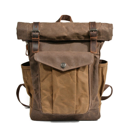 Waxed Canvas Rolltop Backpack | MARSEILLE