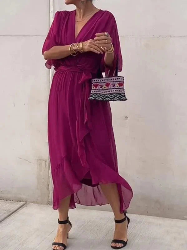 Monica™ | Women’s V-Neck Chiffon Dress