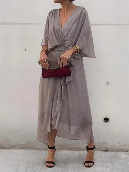 Monica™ | Women’s V-Neck Chiffon Dress