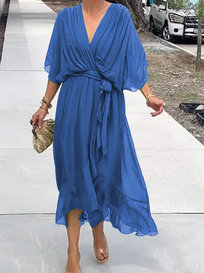 Monica™ | Women’s V-Neck Chiffon Dress