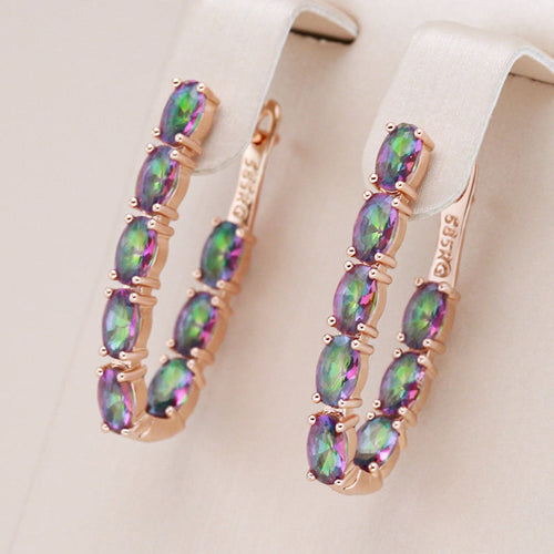 Glenda - 18K rose gold plated Zircon Earrings