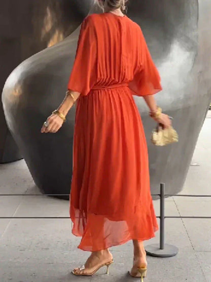 Monica™ | Women’s V-Neck Chiffon Dress
