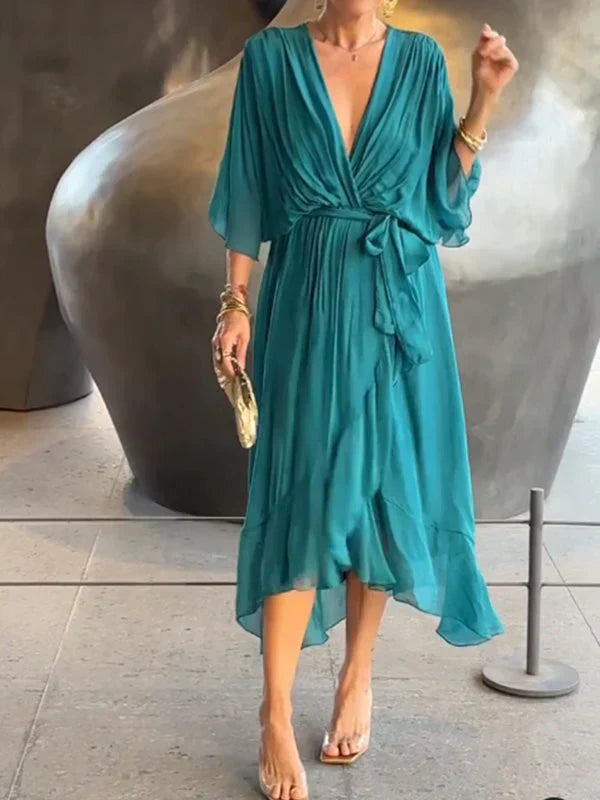 Monica™ | Women’s V-Neck Chiffon Dress