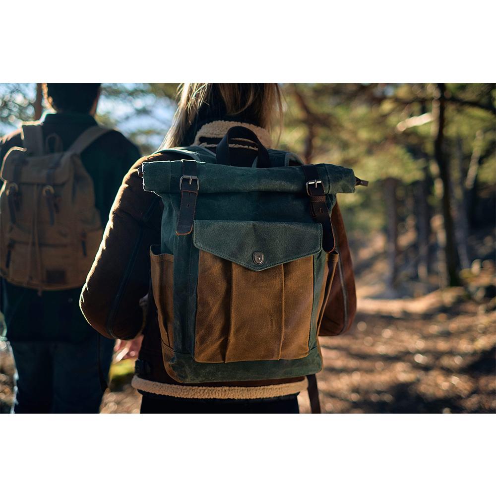 Waxed Canvas Rolltop Backpack | MARSEILLE